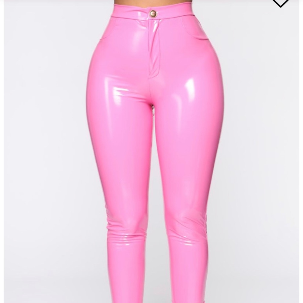 Pink elastic pants